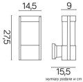 Lampa ścienna kinkiet ELIS TY 0651 AL SU-MA