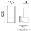 Lampa ścienna kinkiet ELIS TY 0651 BL SU-MA