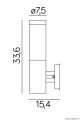 Lampa ścienna kinkiet Inox Black ST 025 SU-MA