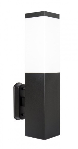 Lampa ścienna kinkiet Inox Kwadratowa Black SS802-A BL  SU-MA