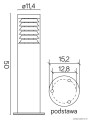 Lampa stojąca słupek ogrodowy Joy 91065L-500 SU-MA