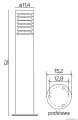 Lampa stojąca słupek ogrodowy Joy 91065L-750 SU-MA
