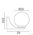 Lampa ścienna kinkiet KULE CLASSIC II K 3012/1/KF SU-MA