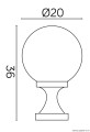 Lampa stojąca ogrodowa KULE CLASSIC II K 4011/1/KF SU-MA