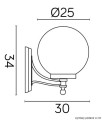 Lampa ścienna kinkiet KULE CLASSIC K 3012/1/K 250 SU-MA