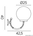 Lampa ścienna kinkiet Kule classic K 3012/1/K 250 P SU-MA