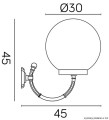 Lampa ścienna kinkiet Kule classic K 3012/1/K 300 P SU-MA