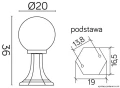 Lampa stojąca ogrodowa KULE CLASSIC K 4011/1/K 200 SU-MA