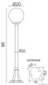 Lampa stojąca ogrodowa KULE CLASSIC K 5002/2/KP 200 SU-MA