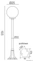 Lampa stojąca ogrodowa KULE CLASSIC K 5002/2/KP 250 SU-MA