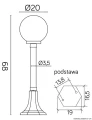 Lampa stojąca ogrodowa KULE CLASSIC K 5002/3/KP 200 SU-MA