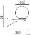 Lampa ścienna kinkiet Kule K 3012/1/KD 200 SU-MA