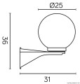 Lampa ścienna kinkiet KULE K 3012/1/KD 250 SU-MA
