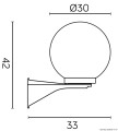 Lampa ścienna kinkiet Kule K 3012/1/KD 300 SU-MA