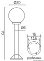 Lampa stojąca ogrodowa Kule K 5002/3/K 200 SU-MA