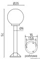 Lampa stojąca ogrodowa Kule K 5002/3/K 250 SU-MA