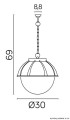 Lampa wisząca zewnętrzna Kule z koszykiem 250 K 1018/1/KPO 250 SU-MA