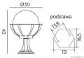 Lampa stojąca ogrodowa Kule z koszykiem 250 K 4011/1/KPO 250 SU-MA