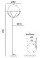 Lampa stojąca ogrodowa Kule z koszykiem 250 K 5002/1/KPO 250 SU-MA