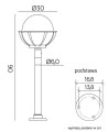 Lampa stojąca ogrodowa Kule z koszykiem 250 K 5002/2/KPO 250 SU-MA