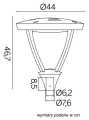 Latarnia / oprawa masztowa Mars MLS-LB-22A SU-MA