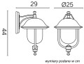 Lampa ścienna kinkiet Prince K 3012/1/O SU-MA