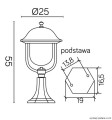 Lampa stojąca ogrodowa Prince K 4011/1/O SU-MA
