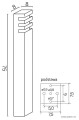 Lampa stojąca słupek ogrodowy RADO 1 BL SU-MA