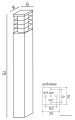 Lampa stojąca słupek ogrodowy RADO II 1 DG SU-MA