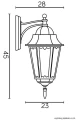 Lampa ścienna kinkiet Retro Classic II K 3012/1/DH SU-MA
