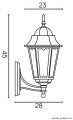 Lampa ścienna kinkiet Retro Classic II K 3012/1/DH g SU-MA