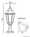 Lampa stojąca ogrodowa Retro Classic II K 4011/1 H SU-MA