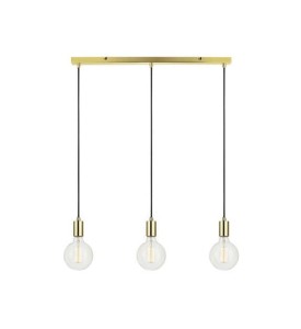 Lampa wisząca na listwie w kolorze złota SKY 3L z przewodami bez kloszy Markslojd