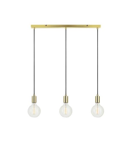 Lampa wisząca na listwie w kolorze złota SKY 3L z przewodami bez kloszy Markslojd