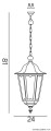 Lampa wisząca zewnętrzna Retro Classic K 1018/1/D SU-MA