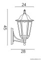 Lampa ścienna kinkiet Retro Classic K 3012/1/D g SU-MA