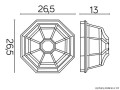 Lampa sufitowa Retro Classic K 3012/P SZ SU-MA