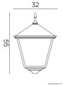 Głowica lampy Retro Kwadratowe K 1018 BD KW SU-MA