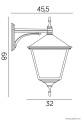 Lampa ścienna kinkiet Retro Kwadratowe K 3012/1/BD KW SU-MA