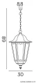 Lampa wisząca zewnętrzna Retro Maxi K 1018/1/BD SU-MA