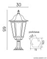 Lampa stojąca ogrodowa Retro Maxi K 4011/1 BD SU-MA