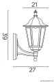 Lampa ścienna kinkiet Retro Midi K 3012/1/M g SU-MA