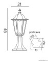 Lampa stojąca ogrodowa Retro Midi K 4011/1/M SU-MA