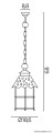 Lampa wisząca zewnętrzna Toledo K 1018/1/R SU-MA