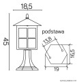 Lampa stojąca ogrodowa Wenecja K 4011/1/KW SU-MA