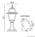Lampa stojąca ogrodowa Witraż K 4011/1/N SU-MA