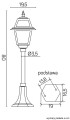 Lampa stojąca ogrodowa Witraż K 5002/3 N SU-MA