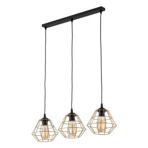 Lampa wisząca DIAMOND NEW 3 - punktowa Złoty proszek 4642 TK Lighting