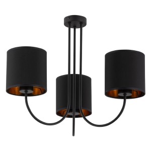 Lampa sufitowa TORENS 3 - punktowa Czarno złoty 4594 TK Lighting