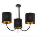 Lampa sufitowa TORENS 3 - punktowa Czarno złoty 4594 TK Lighting